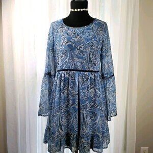 Xtraordinary  Dress Babydoll Style with Sheer Overlay M